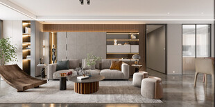 现代简约高级感新中式复古风客厅