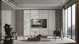 现代简约高级感新中式复古风客厅