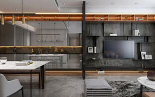 现代简约高级感新中式复古风客厅