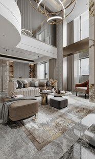 现代简约高级感新中式复古风客厅