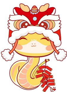 卡通新年蛇  