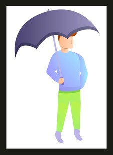 打伞男人