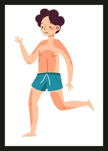 游泳男孩 