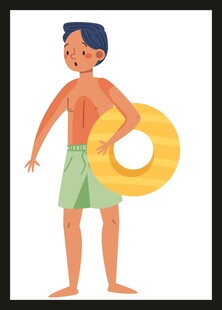 游泳男孩 