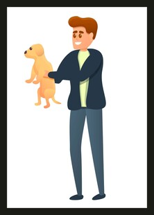遛狗男人