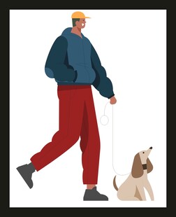 遛狗男人 