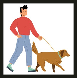 遛狗男人 