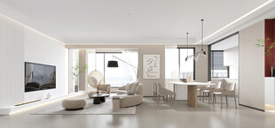 现代简约侘寂宅新中式复古风客厅