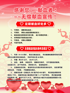 无偿献血宣传海报