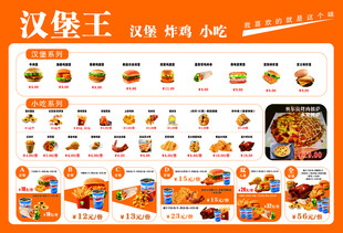 汉保  鸡翅海报价格表