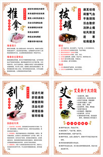 推拿刮痧艾灸海报