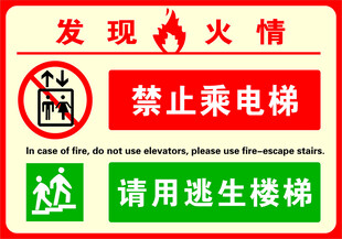 发现火情标识牌