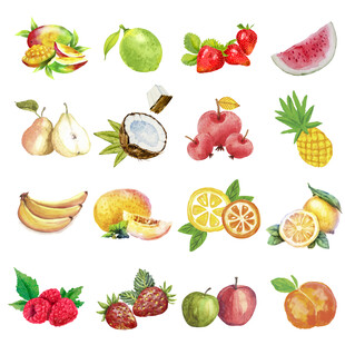 彩绘水果素材