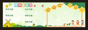 幼儿园榜样橱窗版面