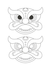 狮子矢量线稿