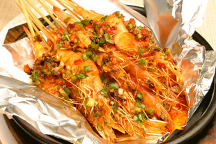 烤虾串