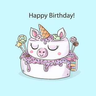 矢量生日蛋糕背景素材