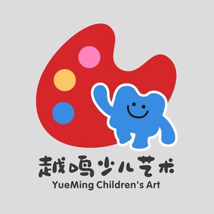 儿童绘画标志logo设计