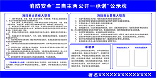 消防 承诺 公示牌 
