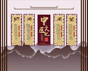 中医诊室背景墙