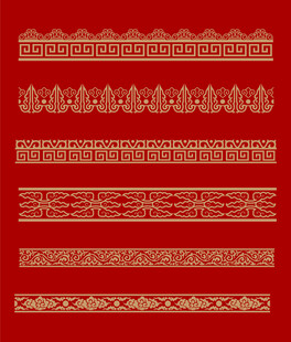 中国古典花边边框背景元素