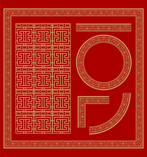 中国古典花边边框矢量元素