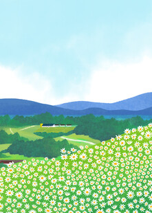 插画田园风景