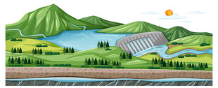 水坝矢量