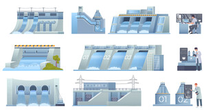 水坝矢量