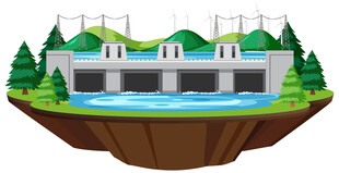 水坝矢量
