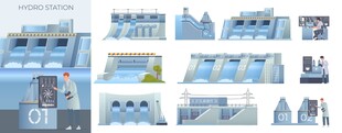 水坝矢量