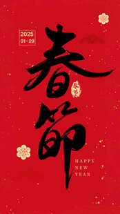春节节日套图海报