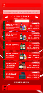 情人节酒水海报