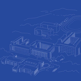 线描校园鸟瞰图