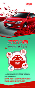 汽车分期购流程展架