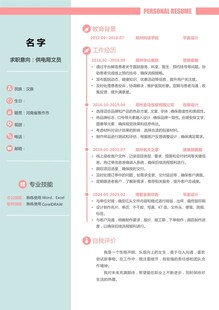 简历模板 求职履历 毕业简历