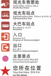 观光车 售票处 大巴车 出入口