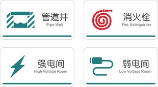 设备牌 管道井 强电间 消火栓