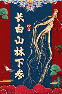 长白山林下参分层人参抠图