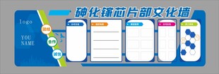 蓝色企业文化墙