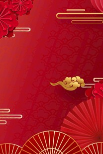 红色背景广告