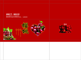 樱桃包装 平面展开图