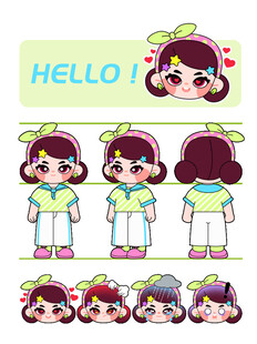 设计师形象设计三视图