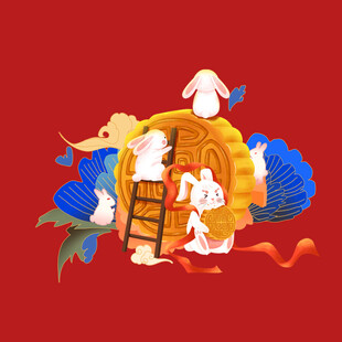 中秋月兔月饼