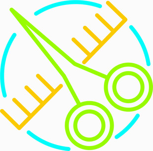 理发店 霓虹灯logo