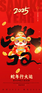 蛇年行大运海报
