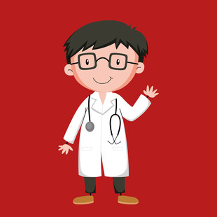手绘医生护士
