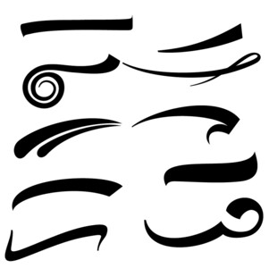 马克笔笔迹矢量元素