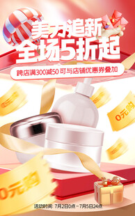 护肤品促销海报