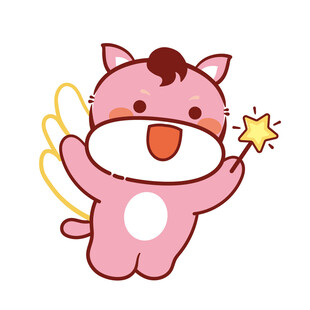 小萌马卡通插画表情包